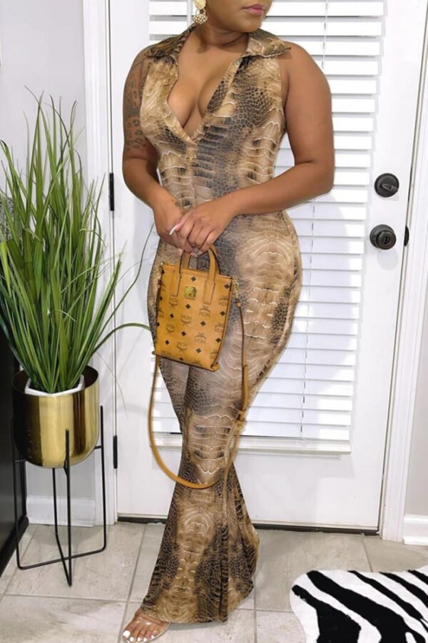 Snake Pattern Jumpsuit - Image 2