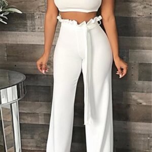 Casual White Two Piece Set