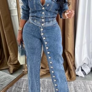 Denim Two Piece Set